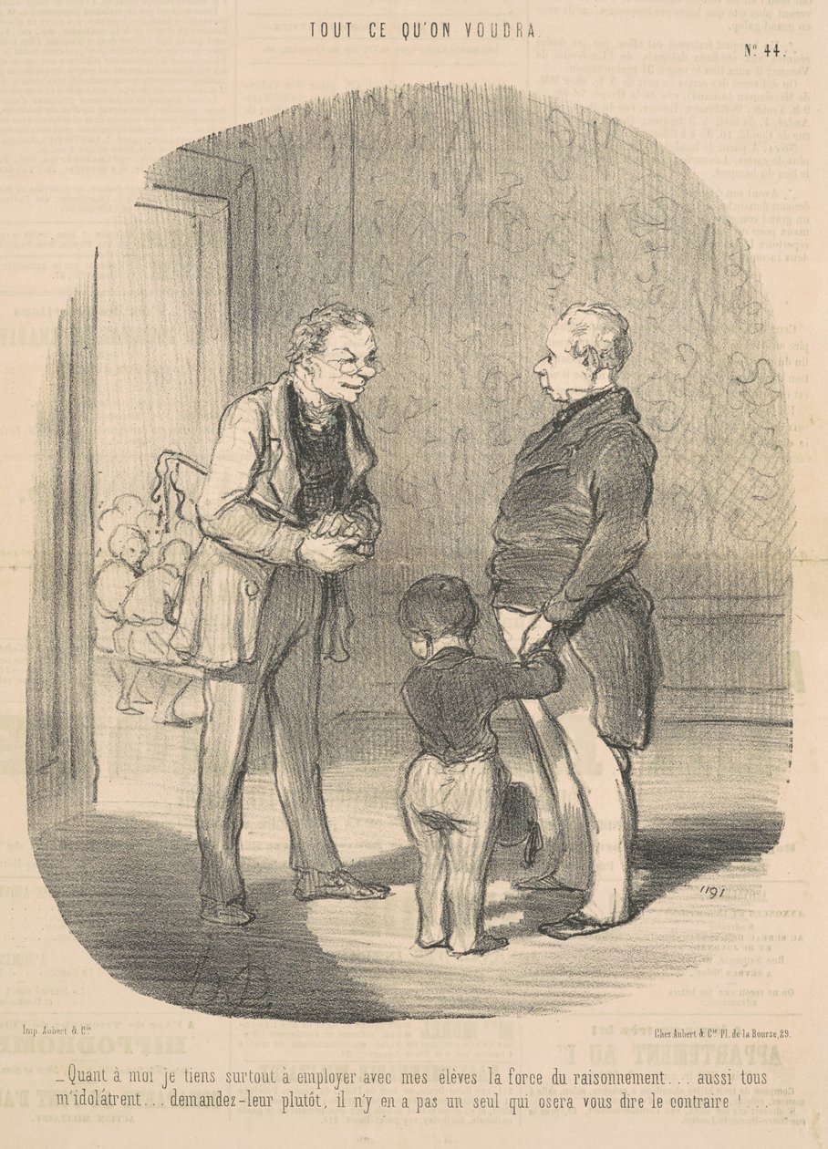 Quant à moi je tiens à employer ... la force du raisonnement - Honoré Daumier
