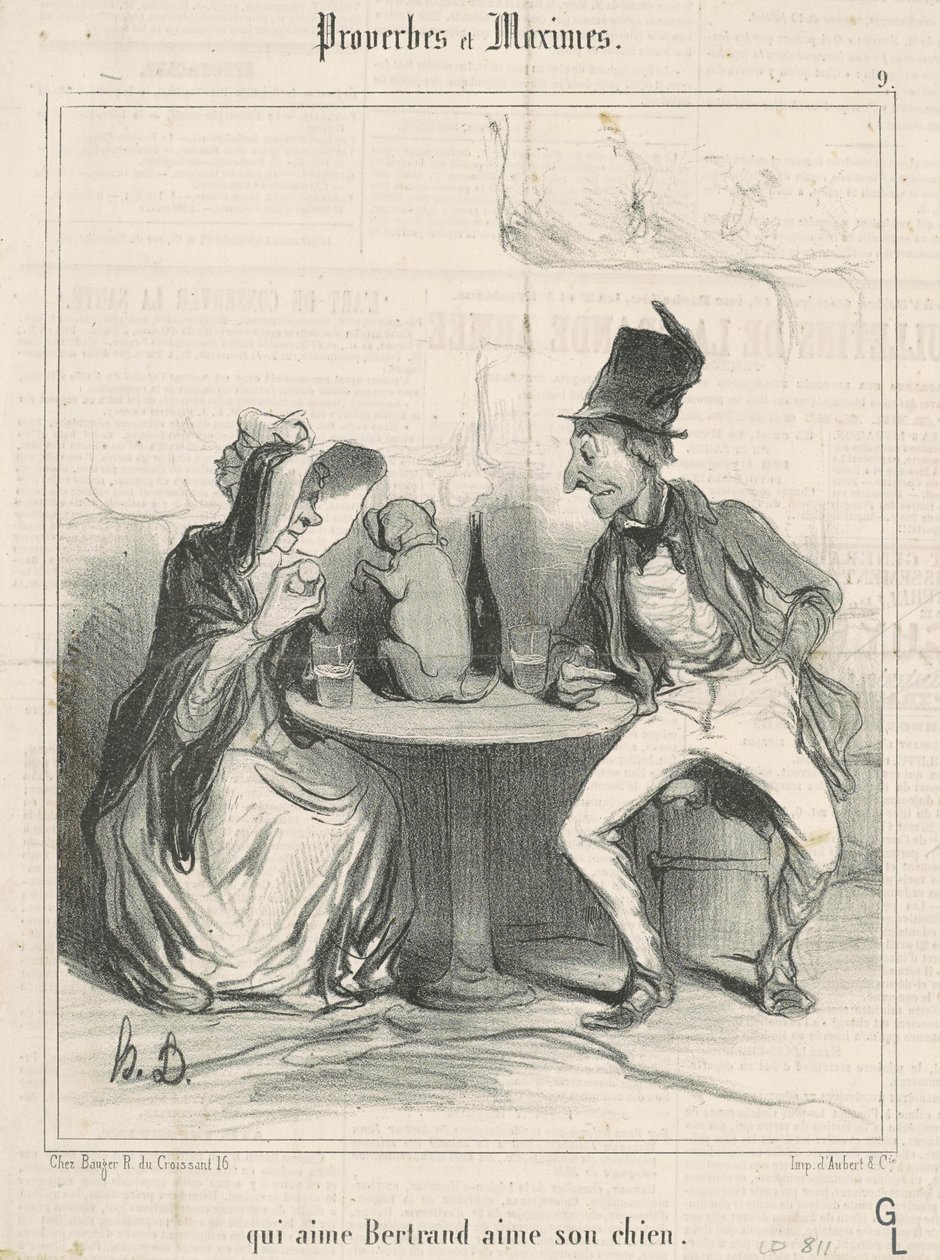 Qui aime Bertrand aime son chien - Honoré Daumier