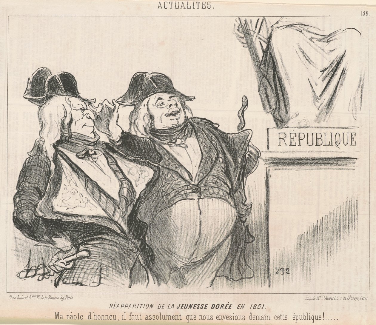 Réapparition de la jeunesse dorée en 1851 - Honoré Daumier