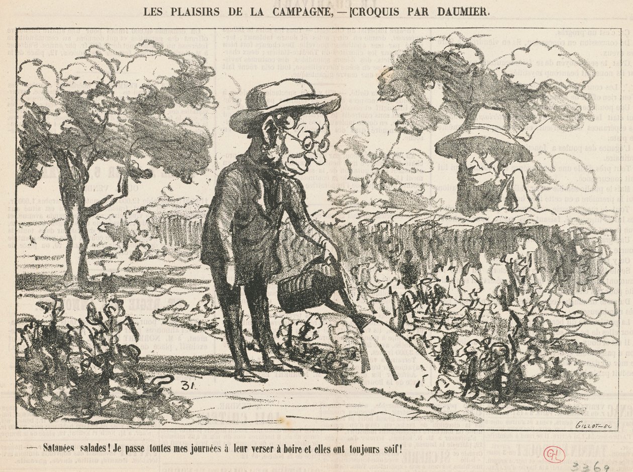 Satanées salades... - Honoré Daumier