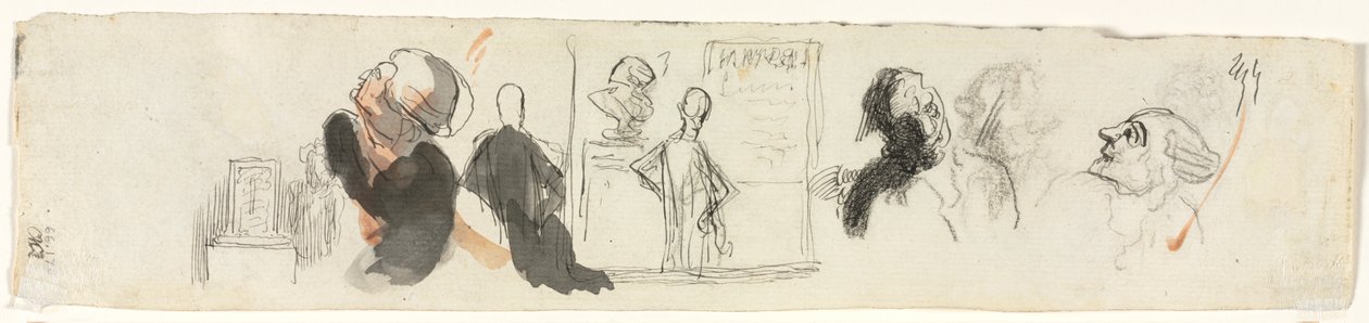 Esquisses de diverses figures (verso) - Honoré Daumier