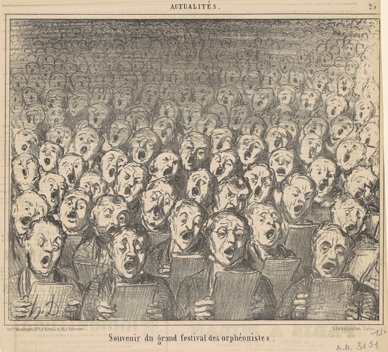 Souvenir du grand festival des orphéonistes - Honoré Daumier