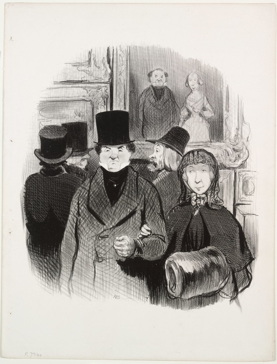 Les beaux jours de la vie, planche 59 : Quand son portrait est au Salon - Honoré Daumier