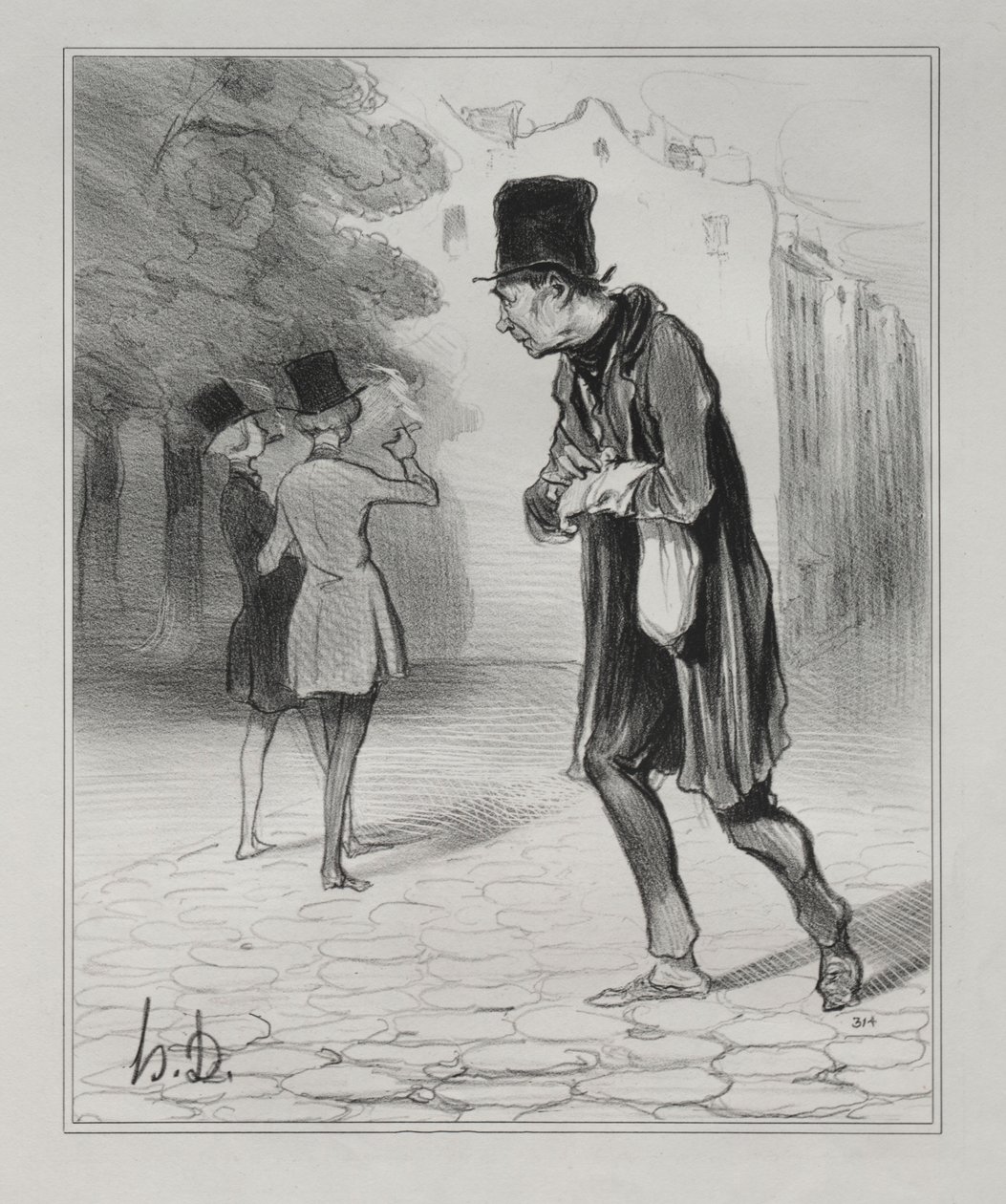 Les Bohémiens de Paris, planche 4 : Le Collecteur de mégots de cigares, 5 décembre 1841 - Honoré Daumier