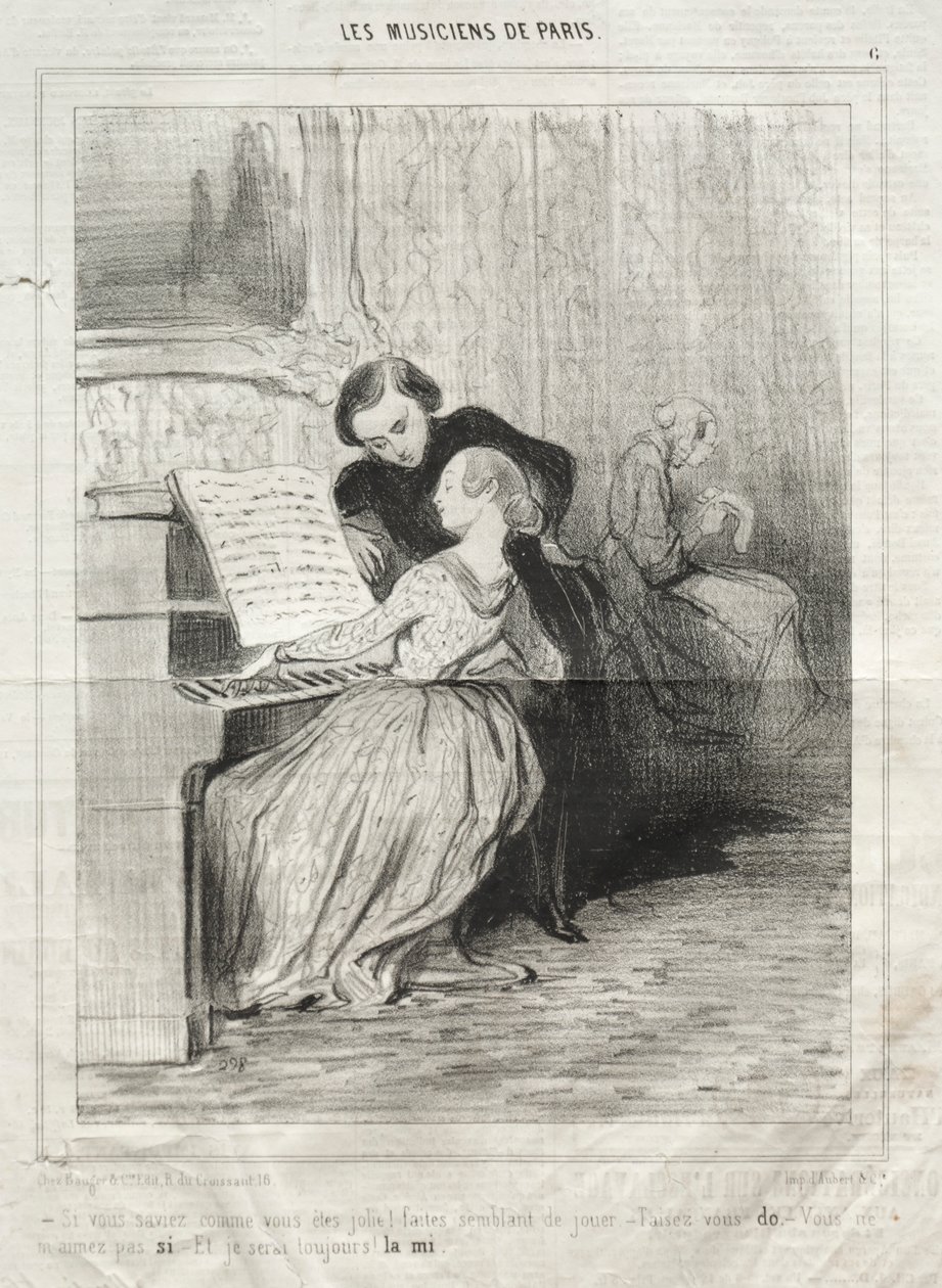 Les Musiciens de Paris, planche 6 : Si tu savais comme tu es jolie ! - Honoré Daumier