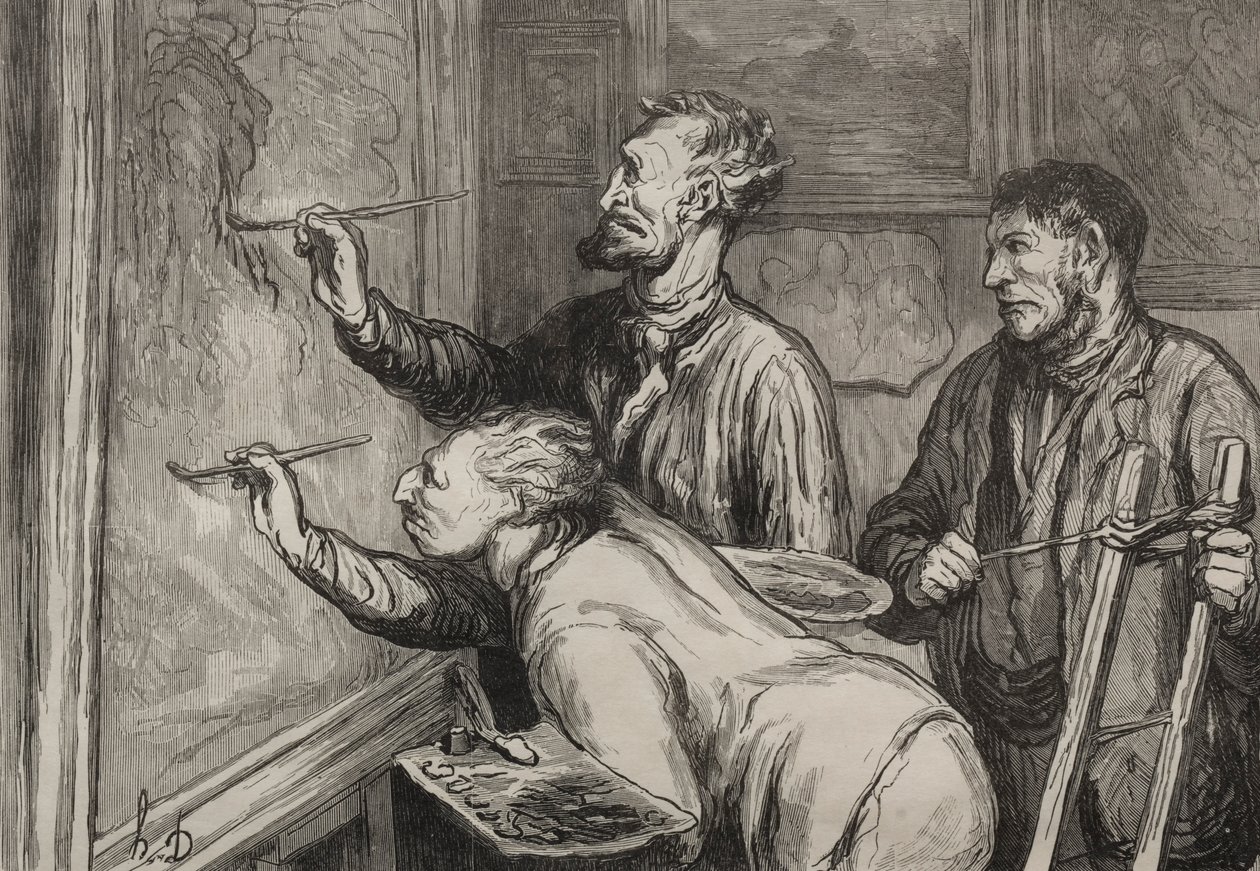 Les Peintres : Le dernier coup de pinceau, Exposition de 1868 - Honoré Daumier