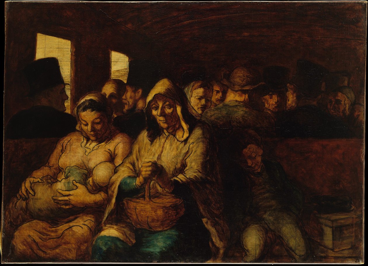 La voiture de troisième classe - Honoré Daumier