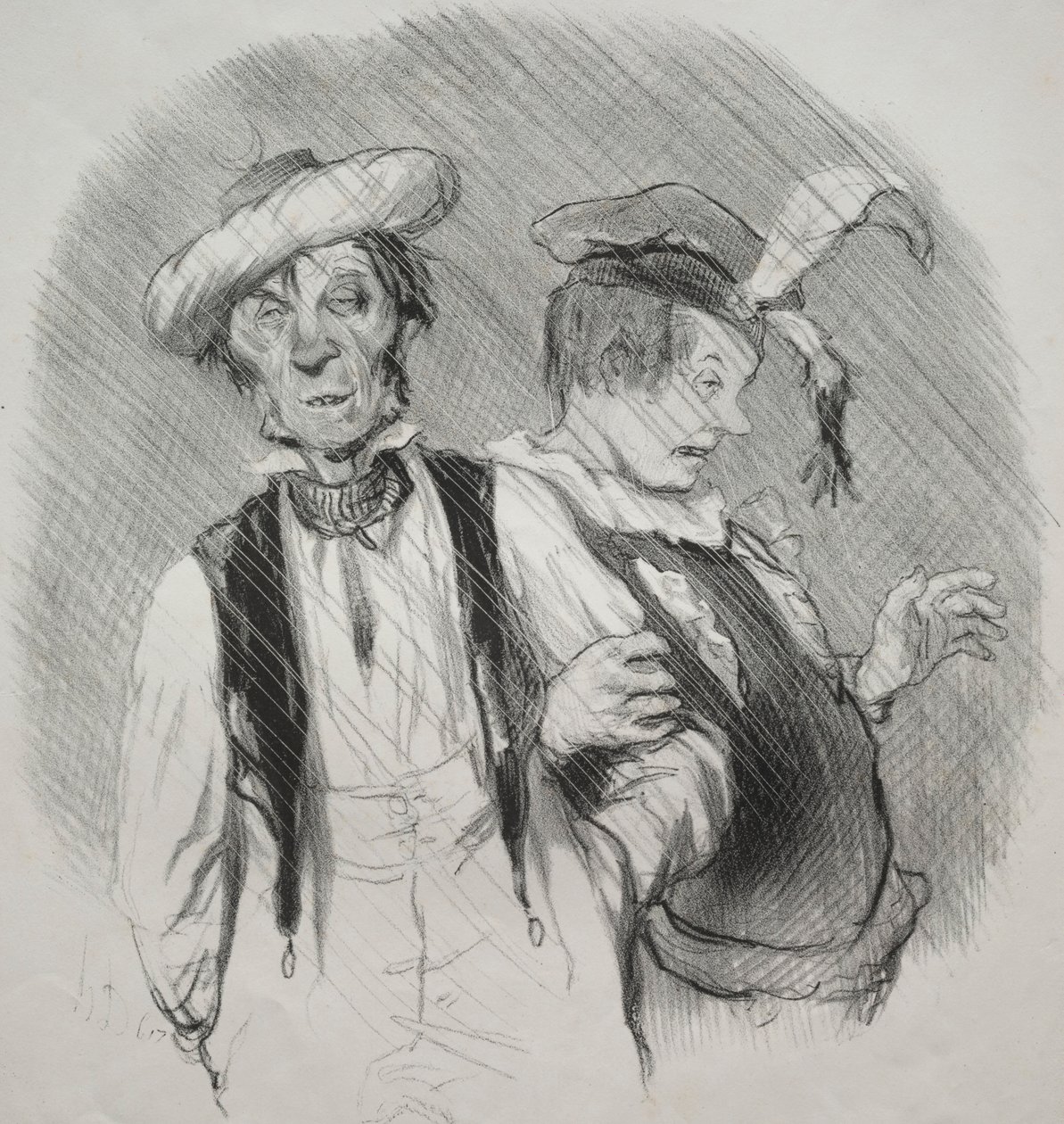 Les beaux jours de la vie, planche 18 : Mardi gras, 1844 - Honoré Daumier