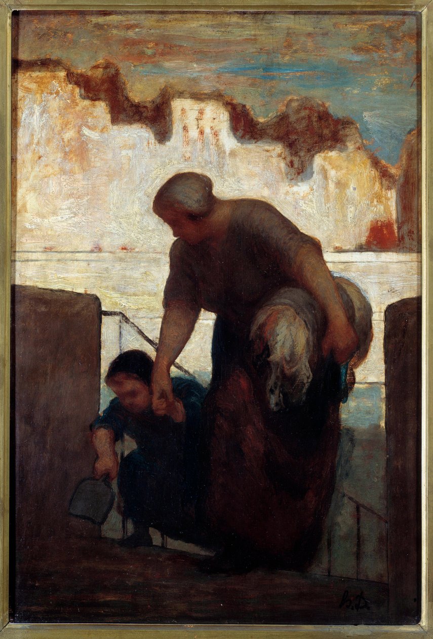 La machine à laver - Honoré Daumier