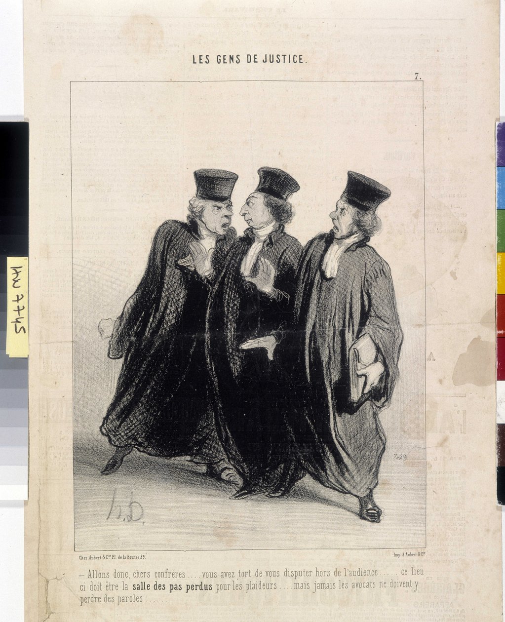 Les gens de justice. Caricature de Honoré Daumier, 37,5x28. Extrait du journal "Le Charivari", Musée des Beaux-Arts, Palais Longchamp, Marseille - Honoré Daumier