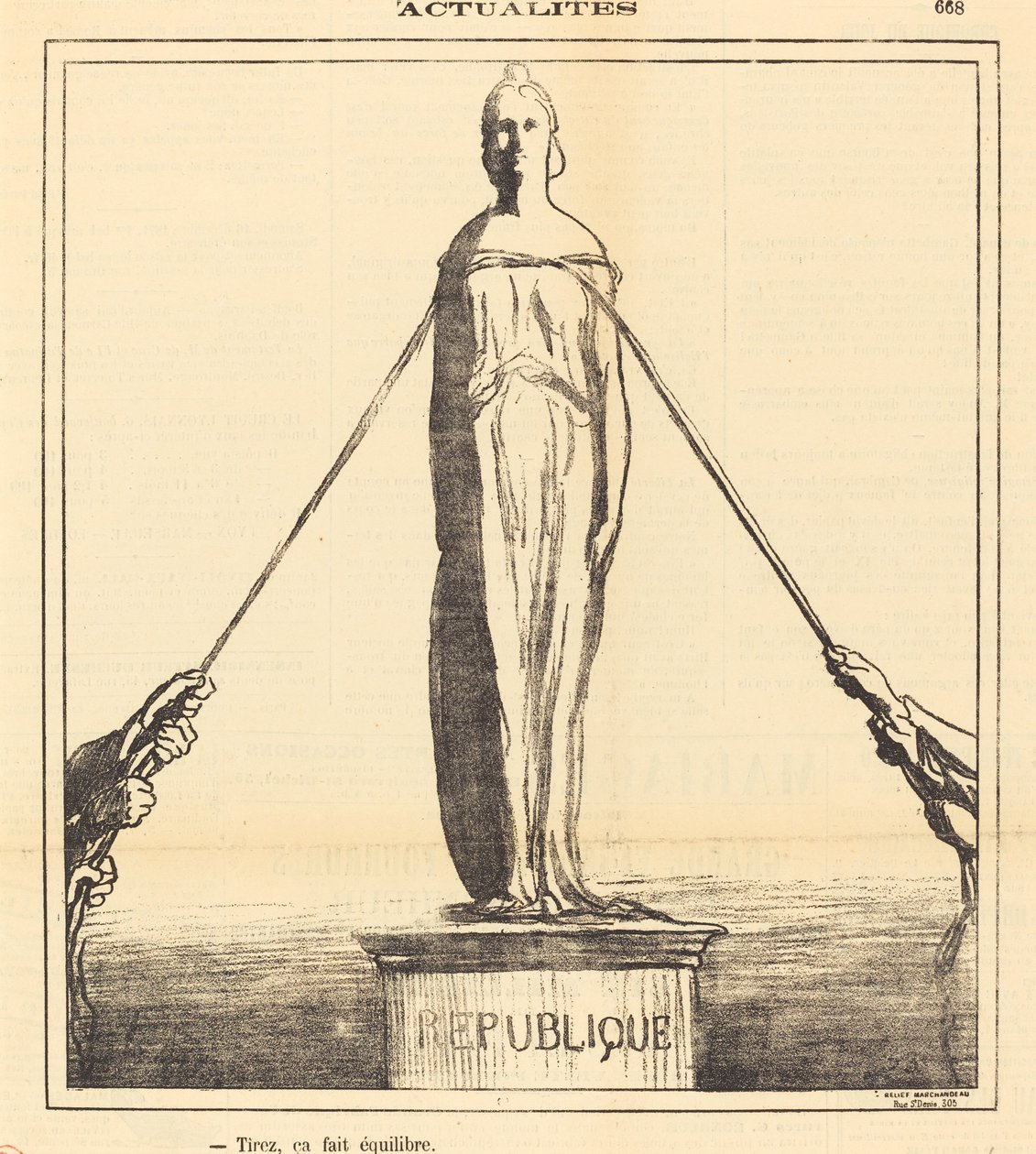 Tirez, ça fait équilibre - Honoré Daumier