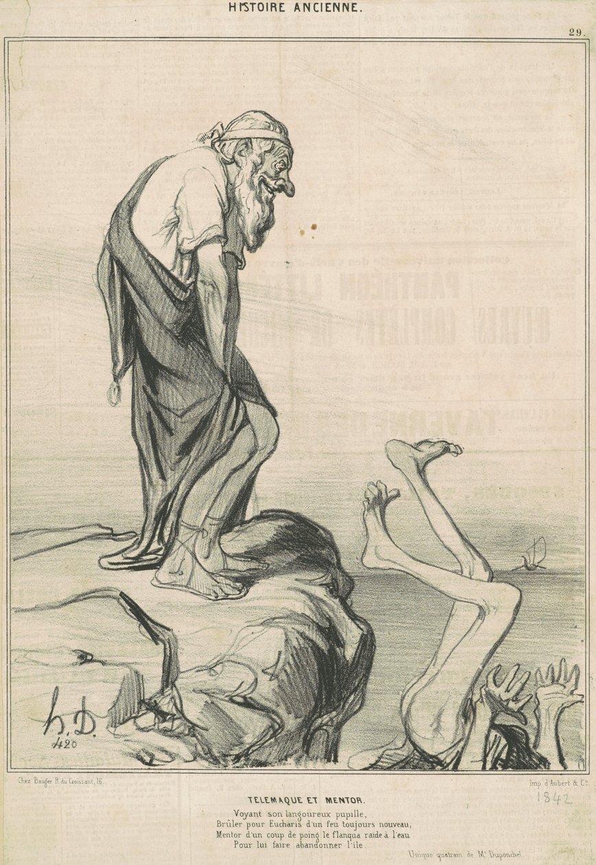 Télémaque et Mentor - Honoré Daumier