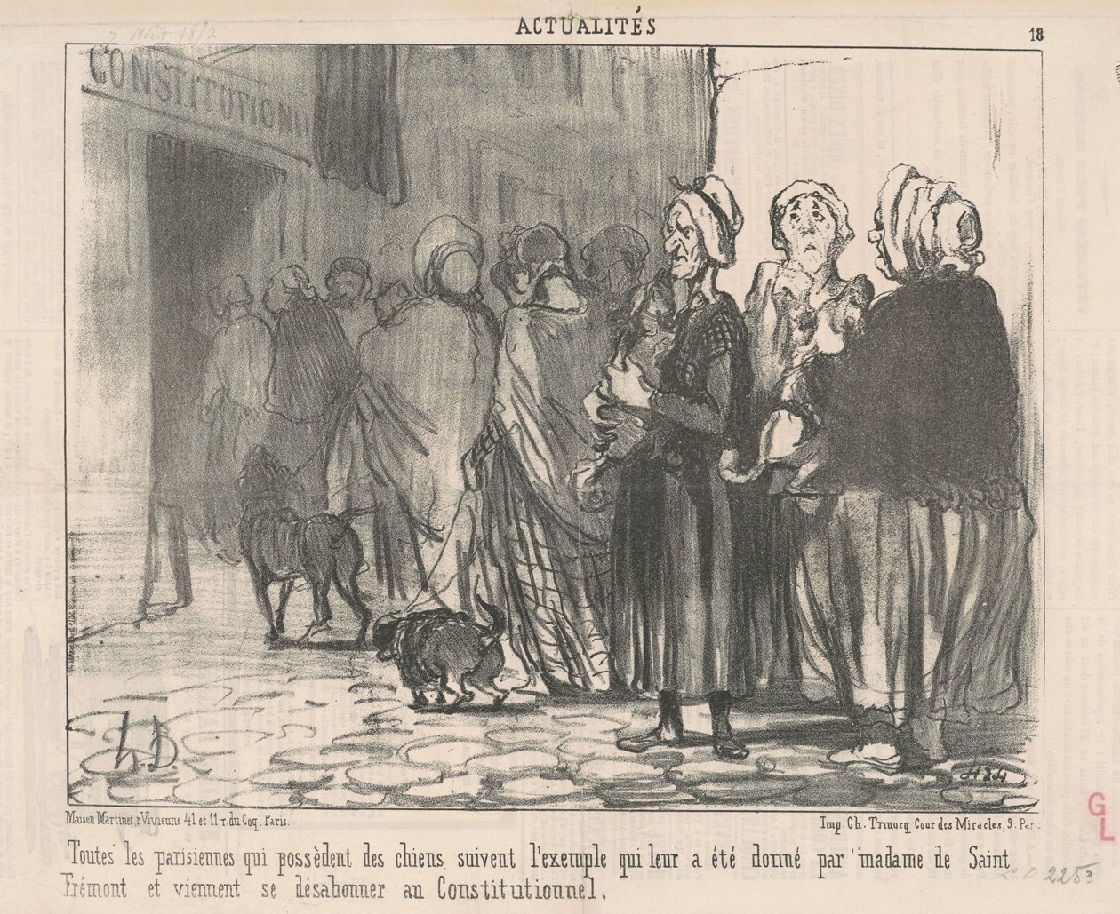 Toutes les Parisiennes qui possèdent des chiens... - Honoré Daumier