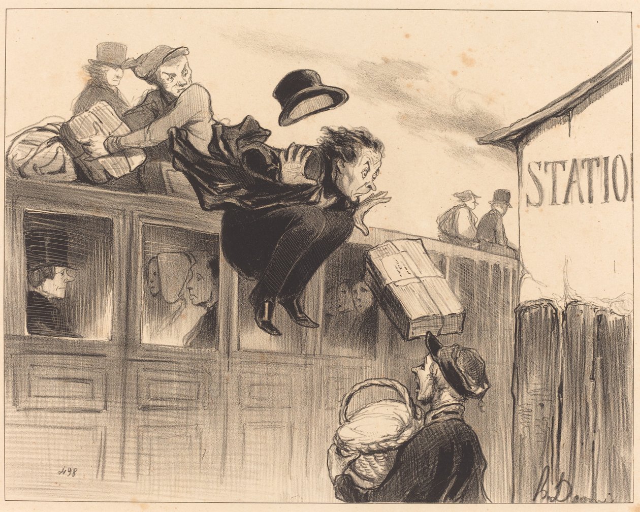 Trente secondes de station - Honoré Daumier