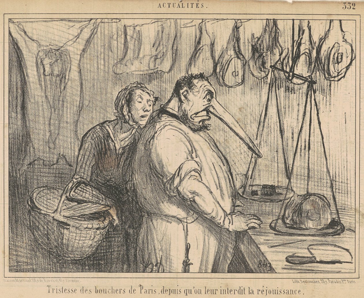 Tristesse des bouchers de Paris - Honoré Daumier