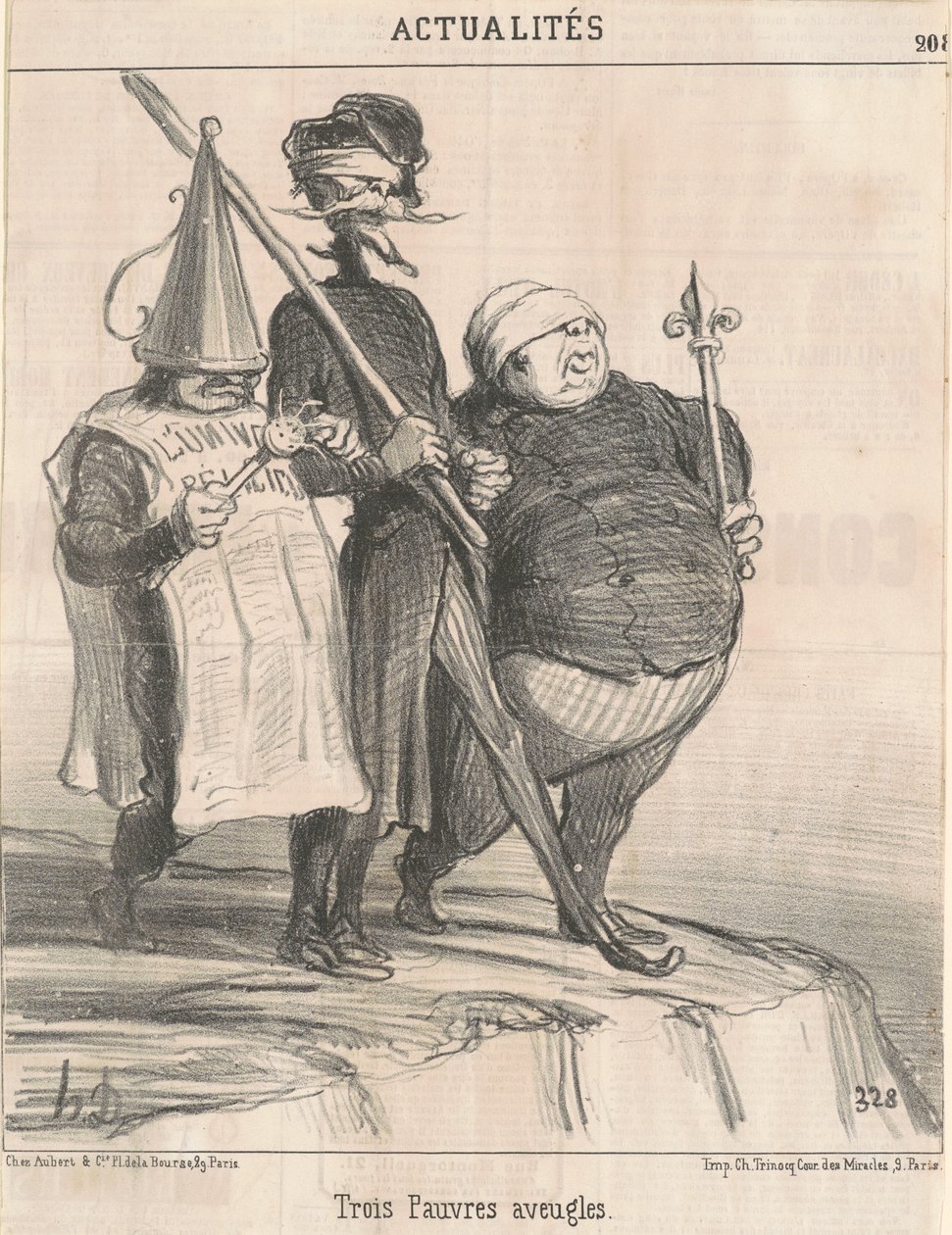 Trois pauvres aveugles - Honoré Daumier