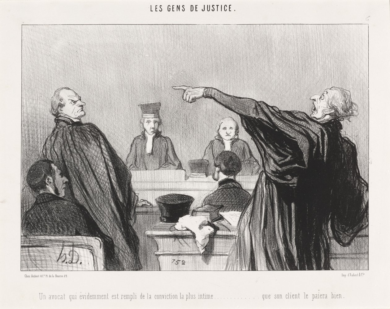 Un avocat qui est... rempli de la conviction... intime... - Honoré Daumier