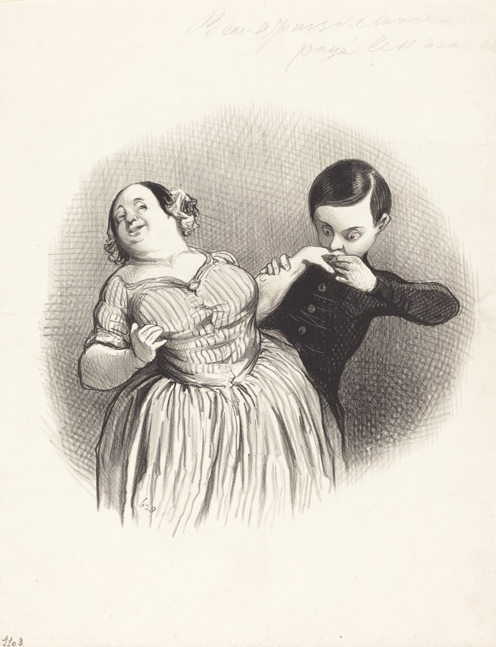Un Début galant - Honoré Daumier