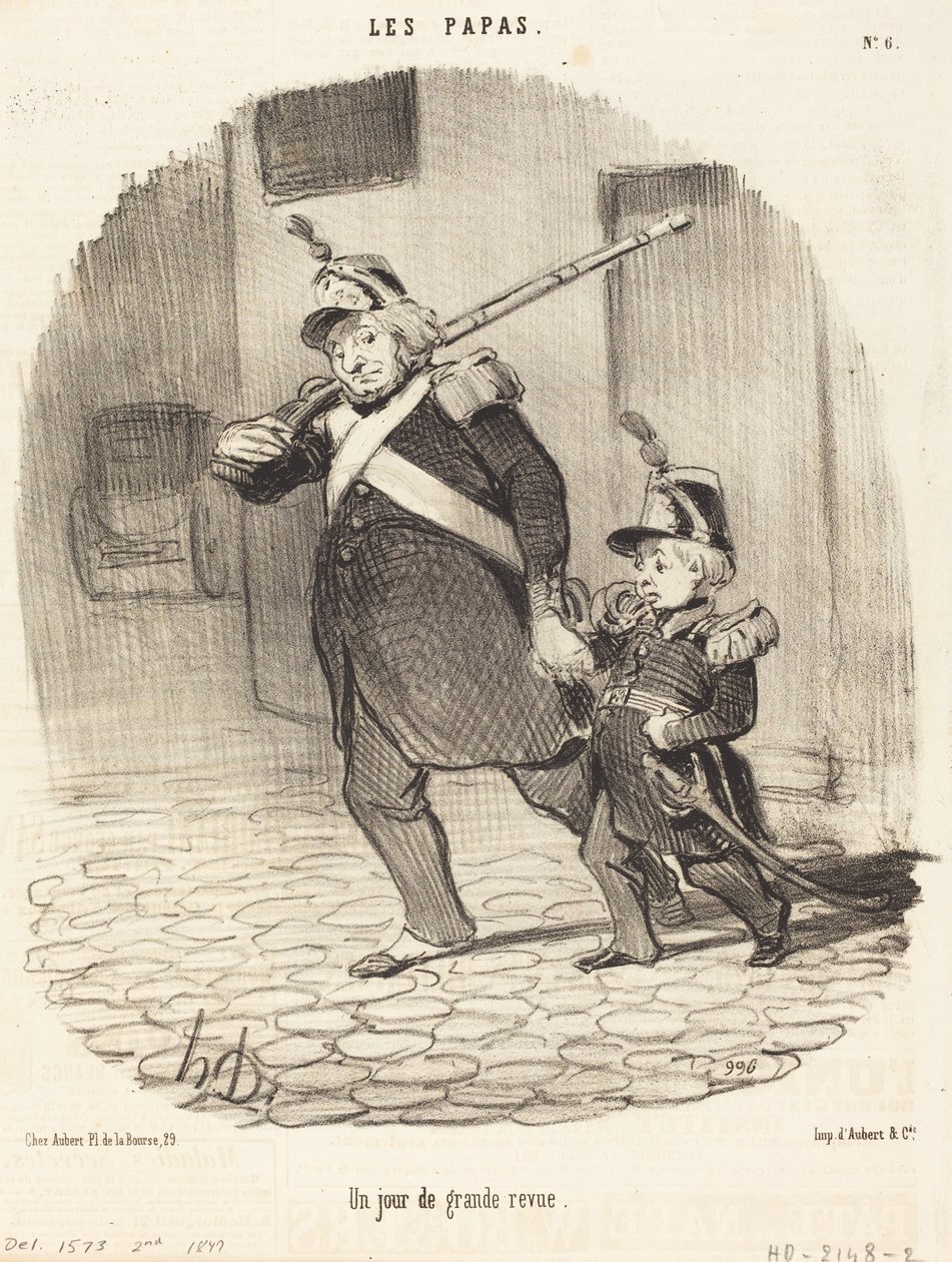 Un jour de grande revue - Honoré Daumier