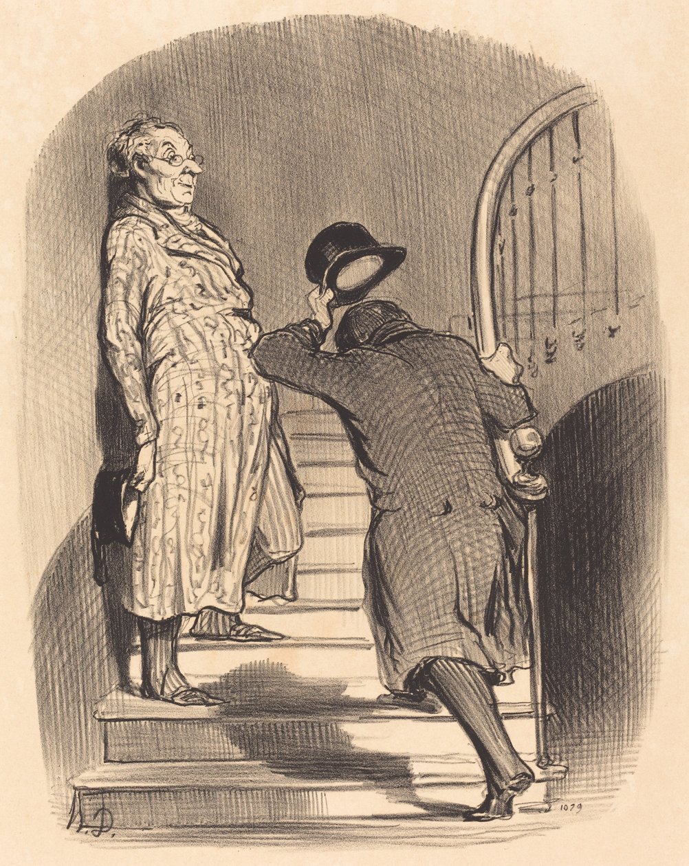 Un Locataire qui paie exactement son terme - Honoré Daumier