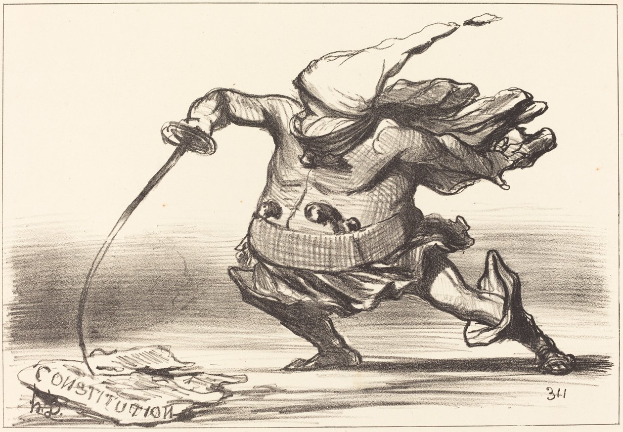 Un Matamore portant une... botte... - Honoré Daumier