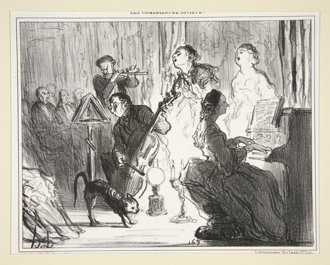 Un orchestre dans une maison très comme il faut, no. 8 de Les Comédiens de Société - Honoré Daumier