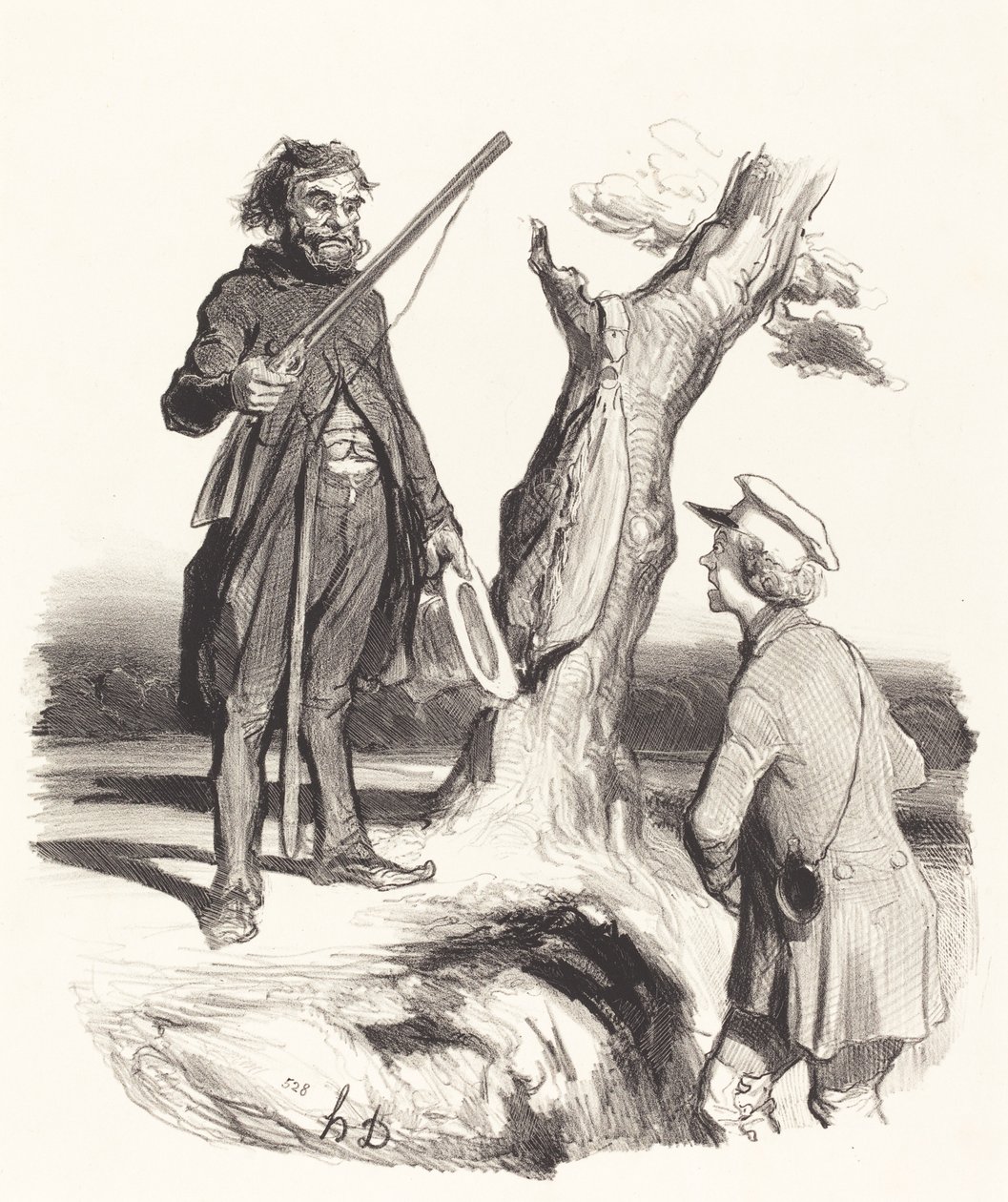 Un pauvre père de famille qui... - Honoré Daumier