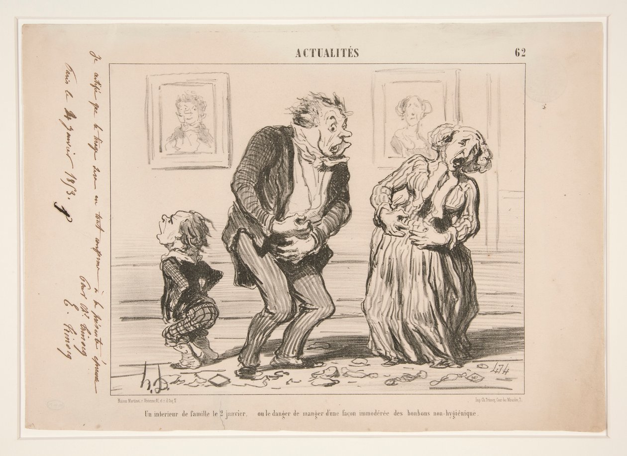 Un intérieur de famille le 2 janvier - Honoré Daumier