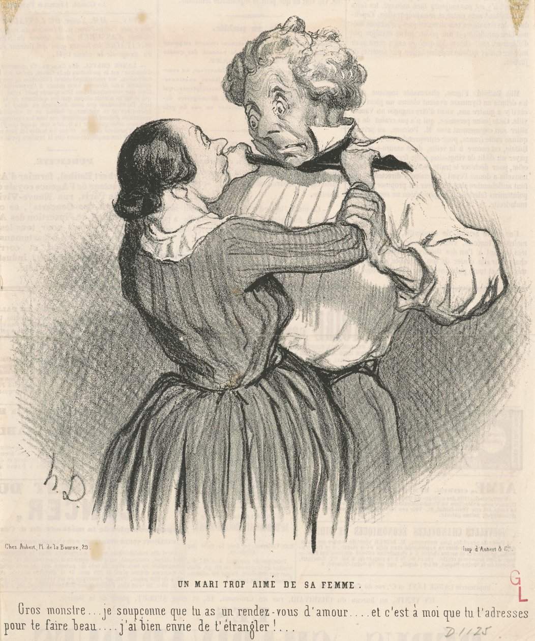 Un mari trop aimé de sa femme - Honoré Daumier