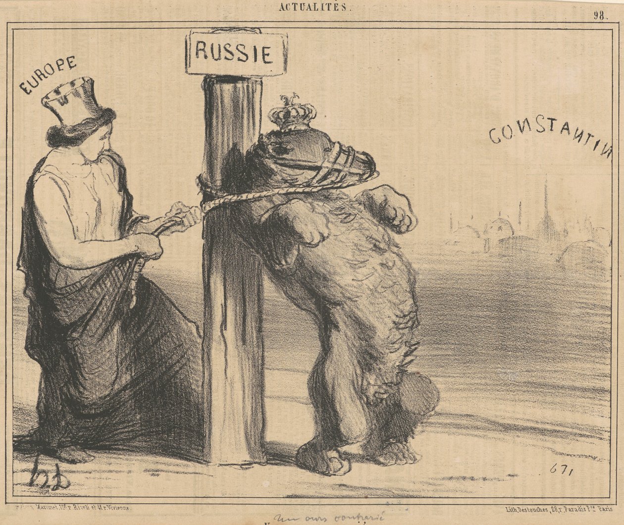 Un ours contrarié - Honoré Daumier