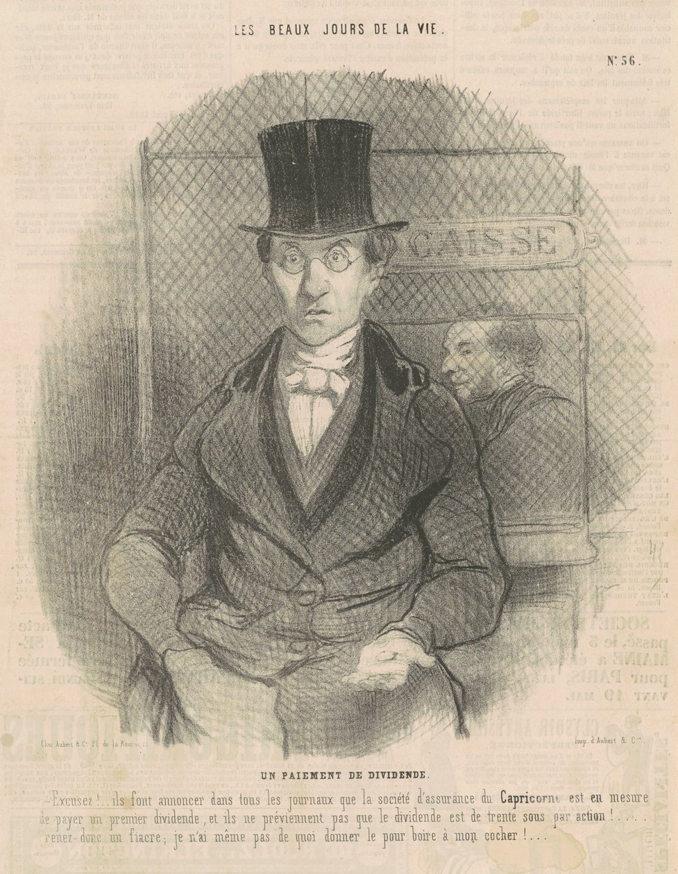 Un Paiement de Dividende - Honoré Daumier