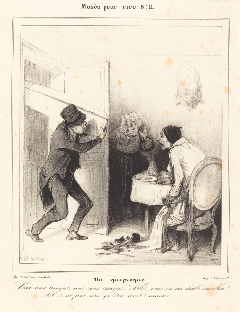 Un quiproquo - Vous vous trompez... allez... au diable... - Honoré Daumier