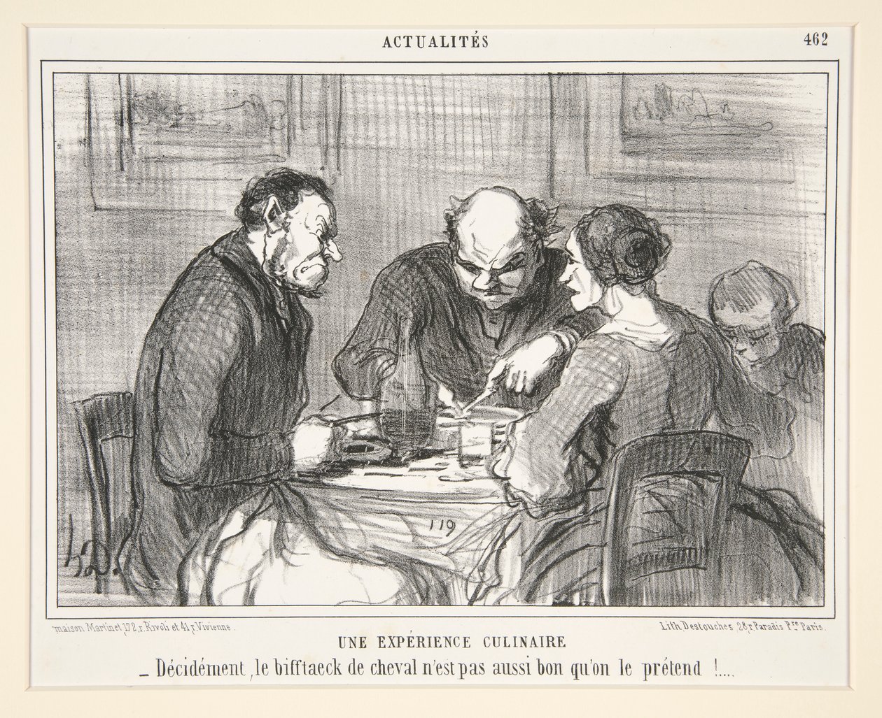 Une Expérience Culinaire: Décidément, le bifteck de cheval n - Honoré Daumier
