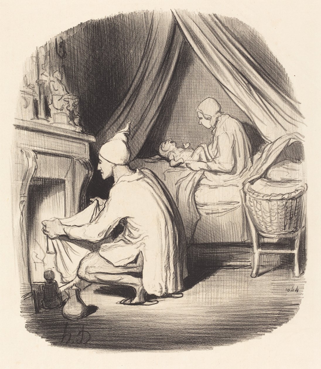 Une nuit agitée - Honoré Daumier