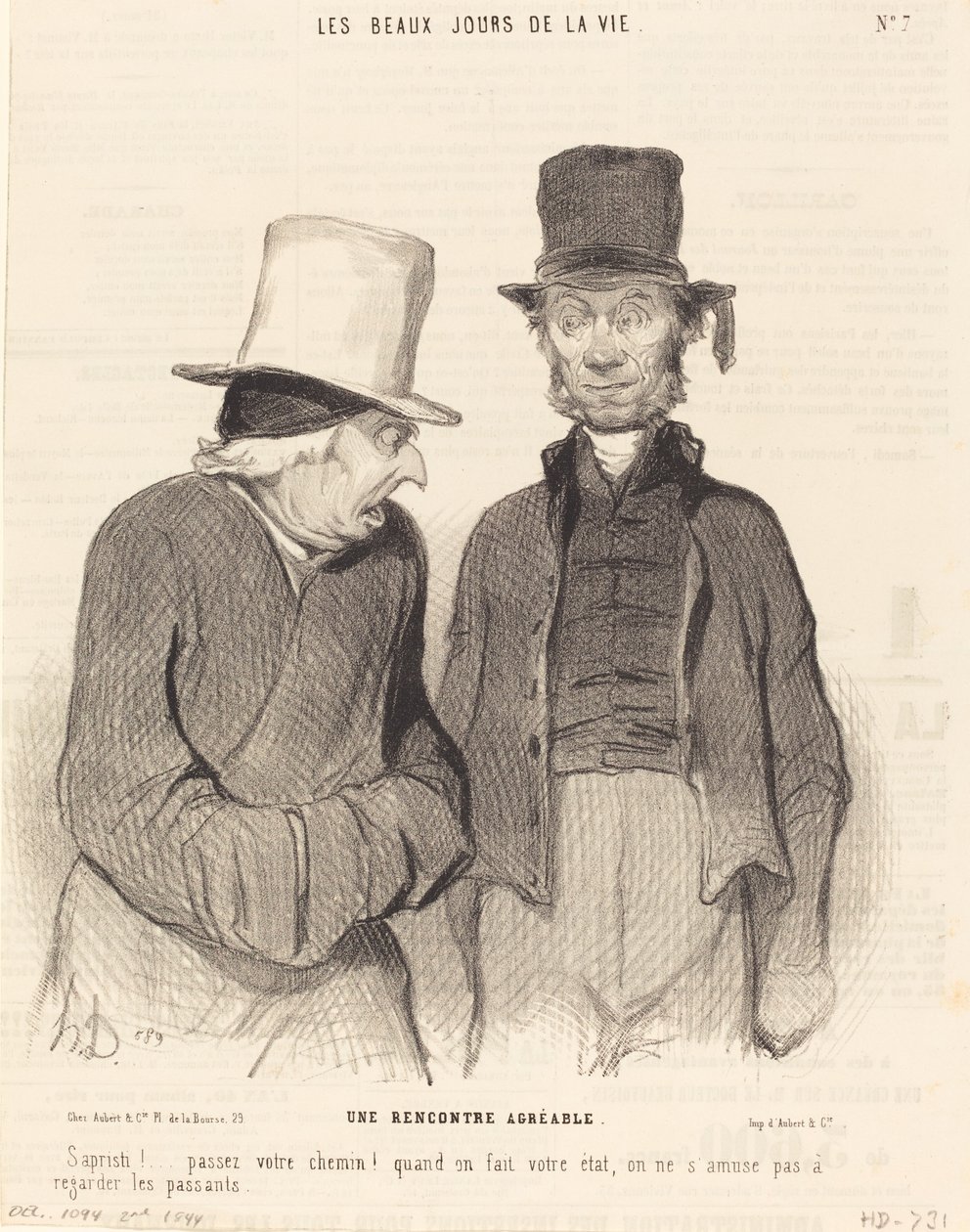 Une Rencontre agréable - Honoré Daumier