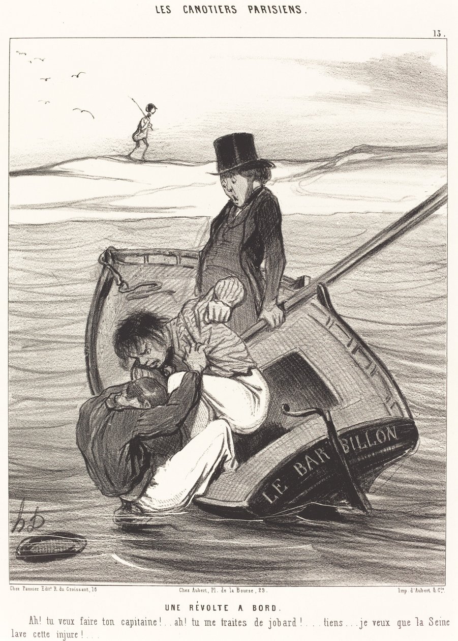 Une révolte à bord - Honoré Daumier