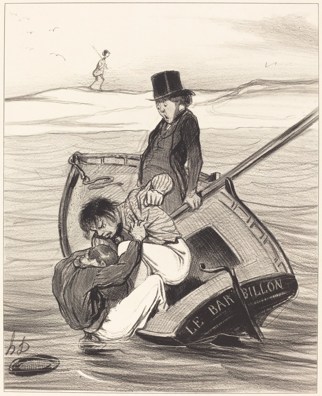 Une révolte à bord - Honoré Daumier