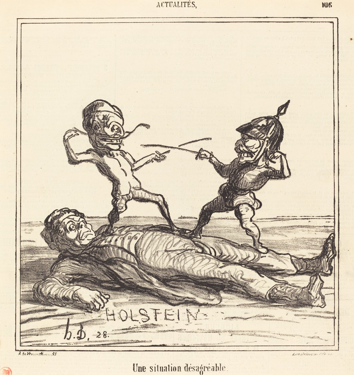 Une situation désagréable - Honoré Daumier