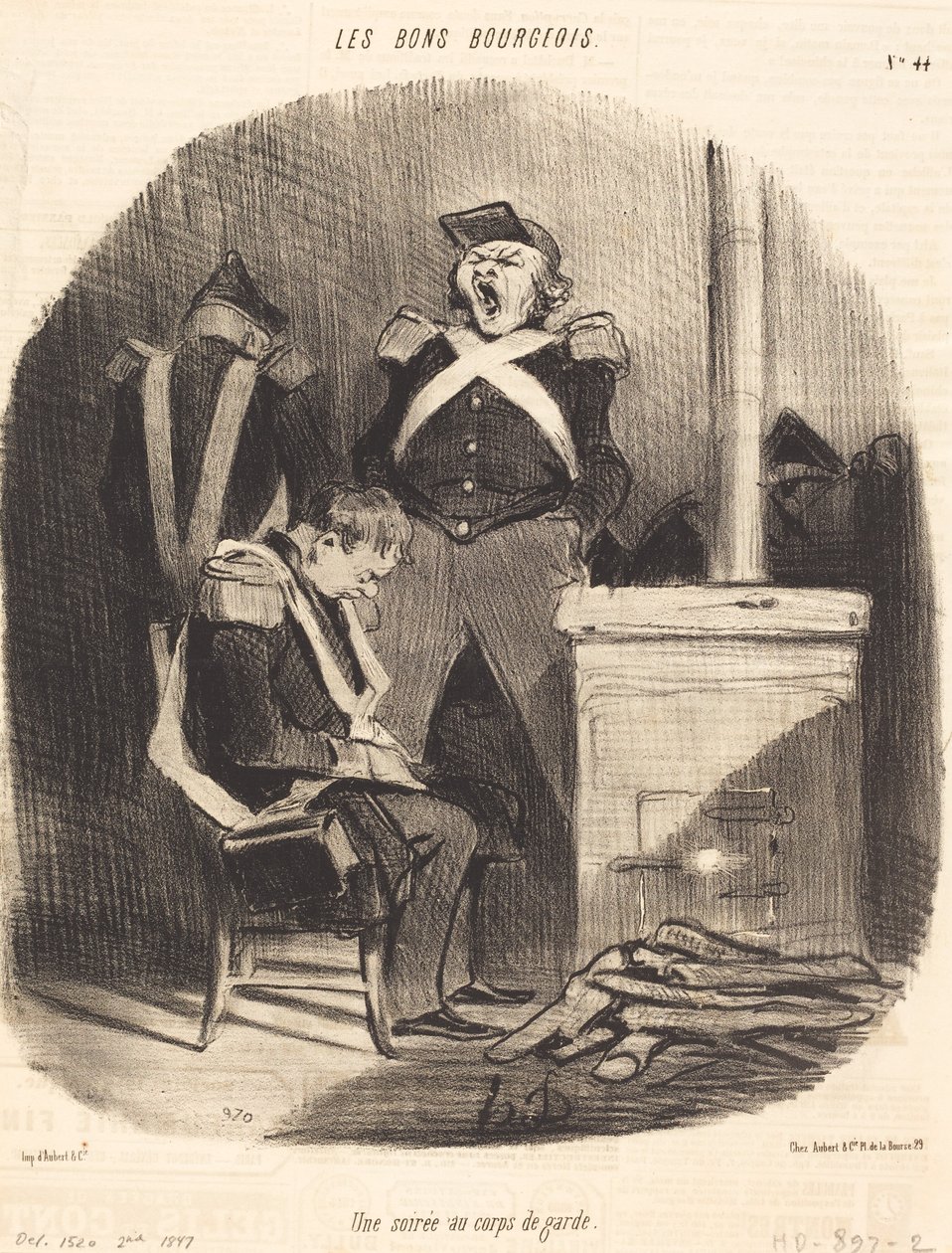 Une Soirée au Corps de Garde - Honoré Daumier