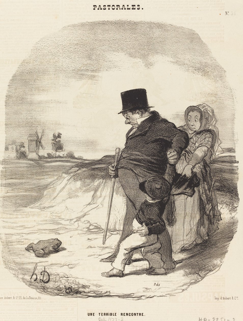 Une terrible rencontre - Honoré Daumier
