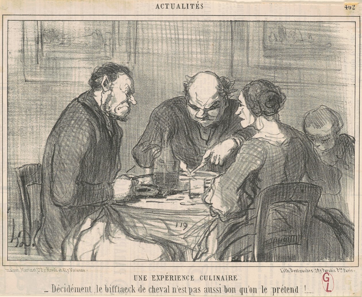 Une expérience culinaire - Honoré Daumier