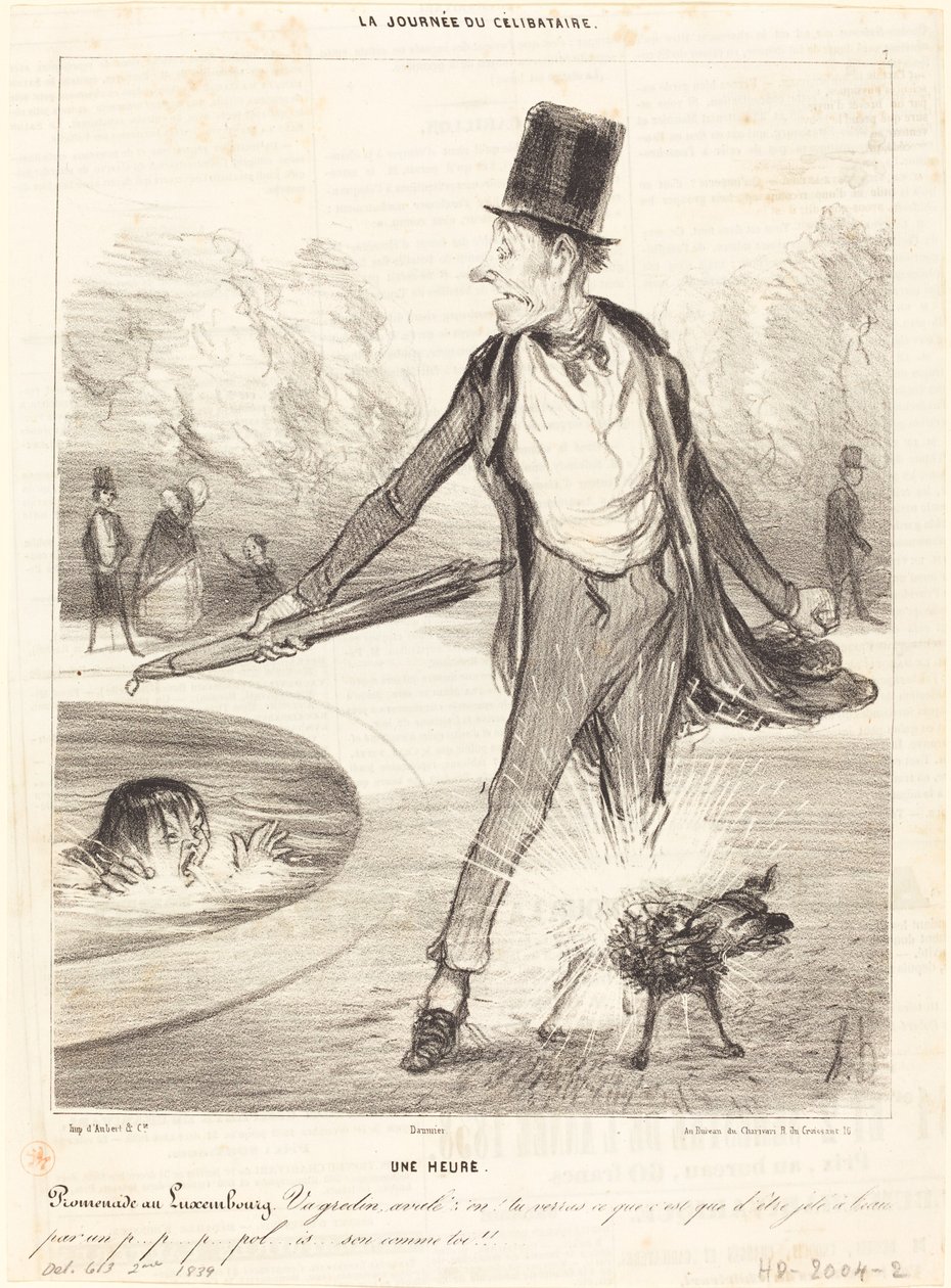 Une heure - Promenade au Luxembourg - Honoré Daumier