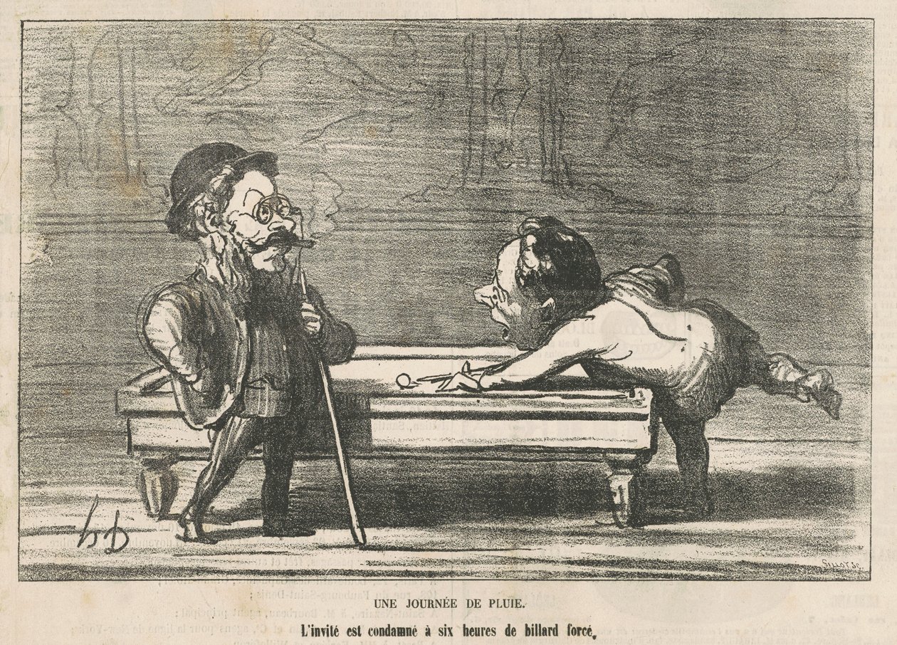 Une journée de pluie - Honoré Daumier