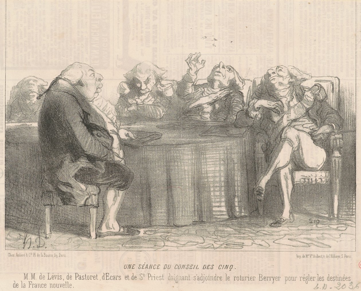 Une séance du conseil des cinq - Honoré Daumier