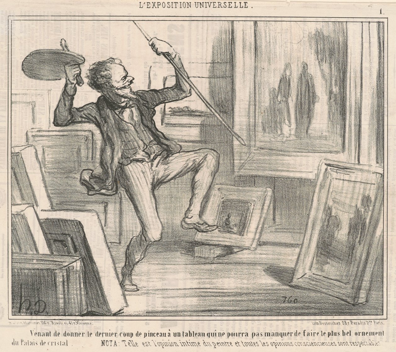 Venant de donner le dernier coup de pinceau... - Honoré Daumier