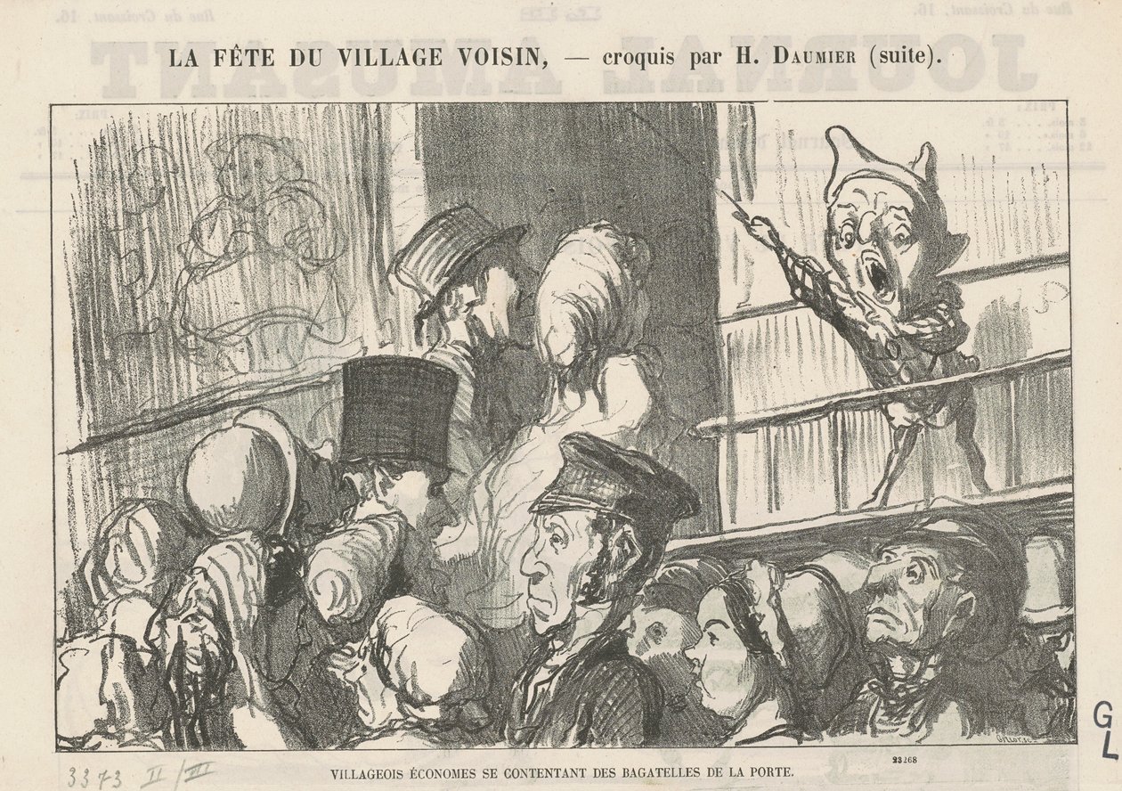 Villageois économes se contentant... ; À la campagne, pas de grèves de cochers... - Honoré Daumier