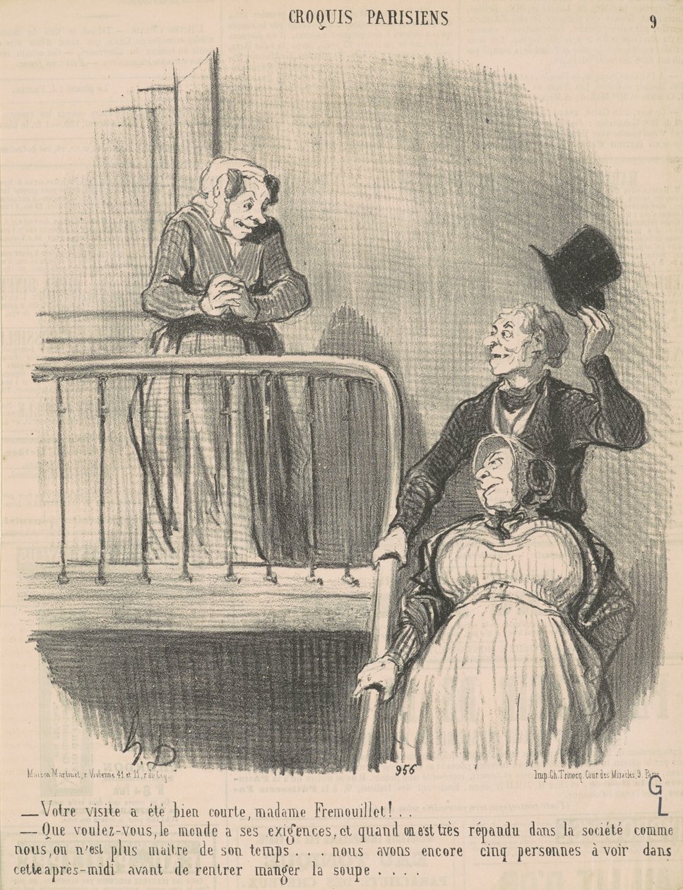 Votre visite a été bien courte... - Honoré Daumier