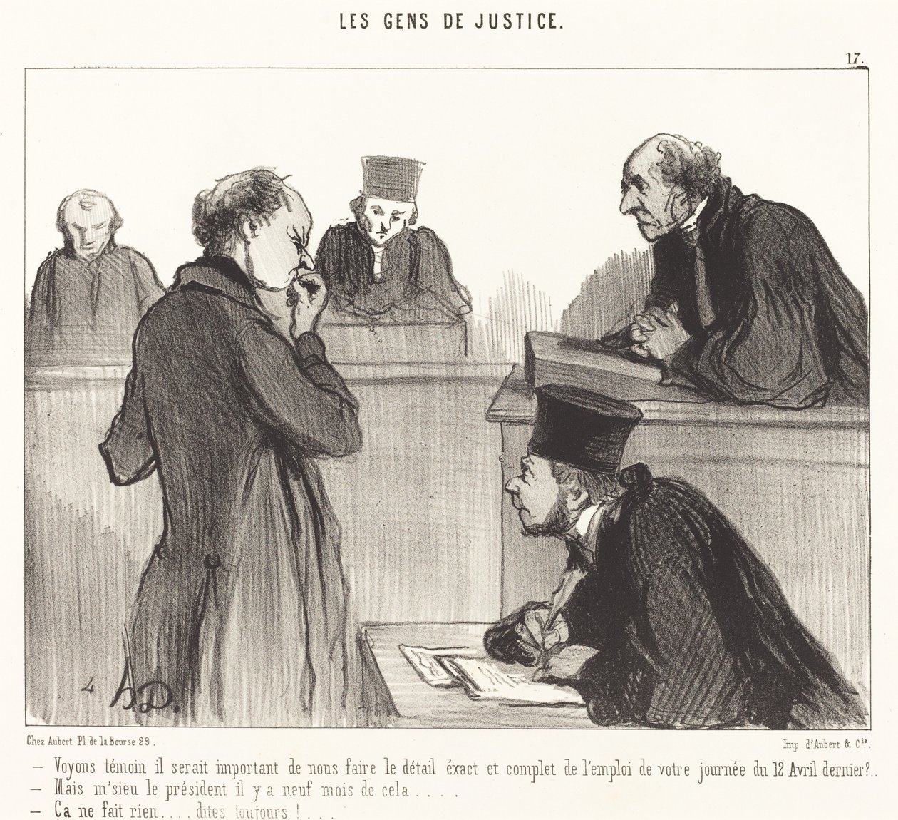 Voyons témoin il serait important de... - Honoré Daumier