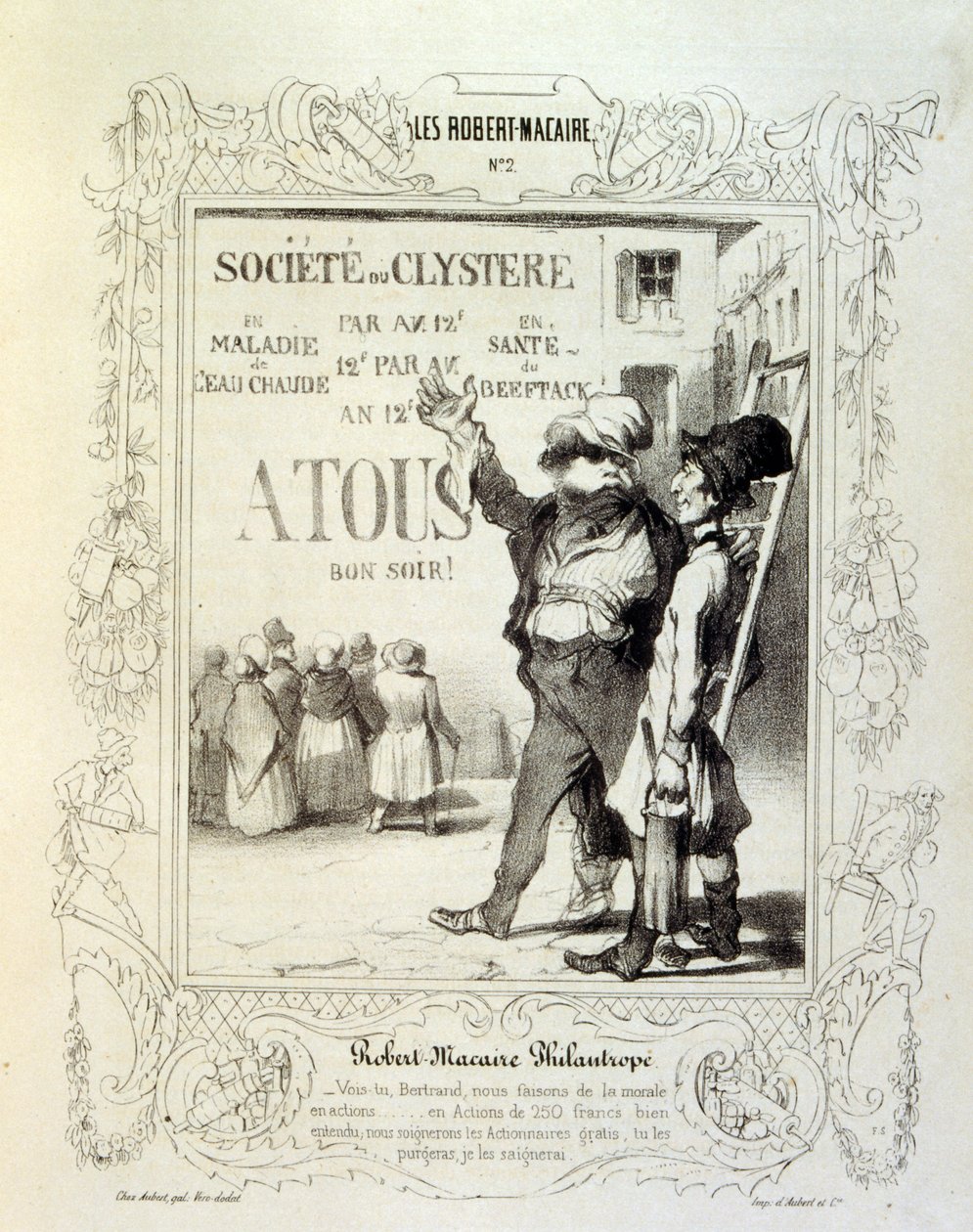 Illustrations sur les idées et légendes Philipon sous le titre Les Cent et Robert Macaire - Honoré Daumier