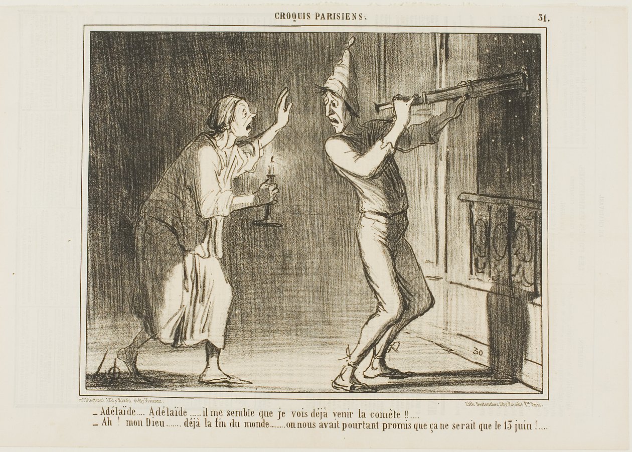 "- Adélaïde, Adélaïde... Je crois que je vois la comète arriver ! !... - Oh mon Dieu... c